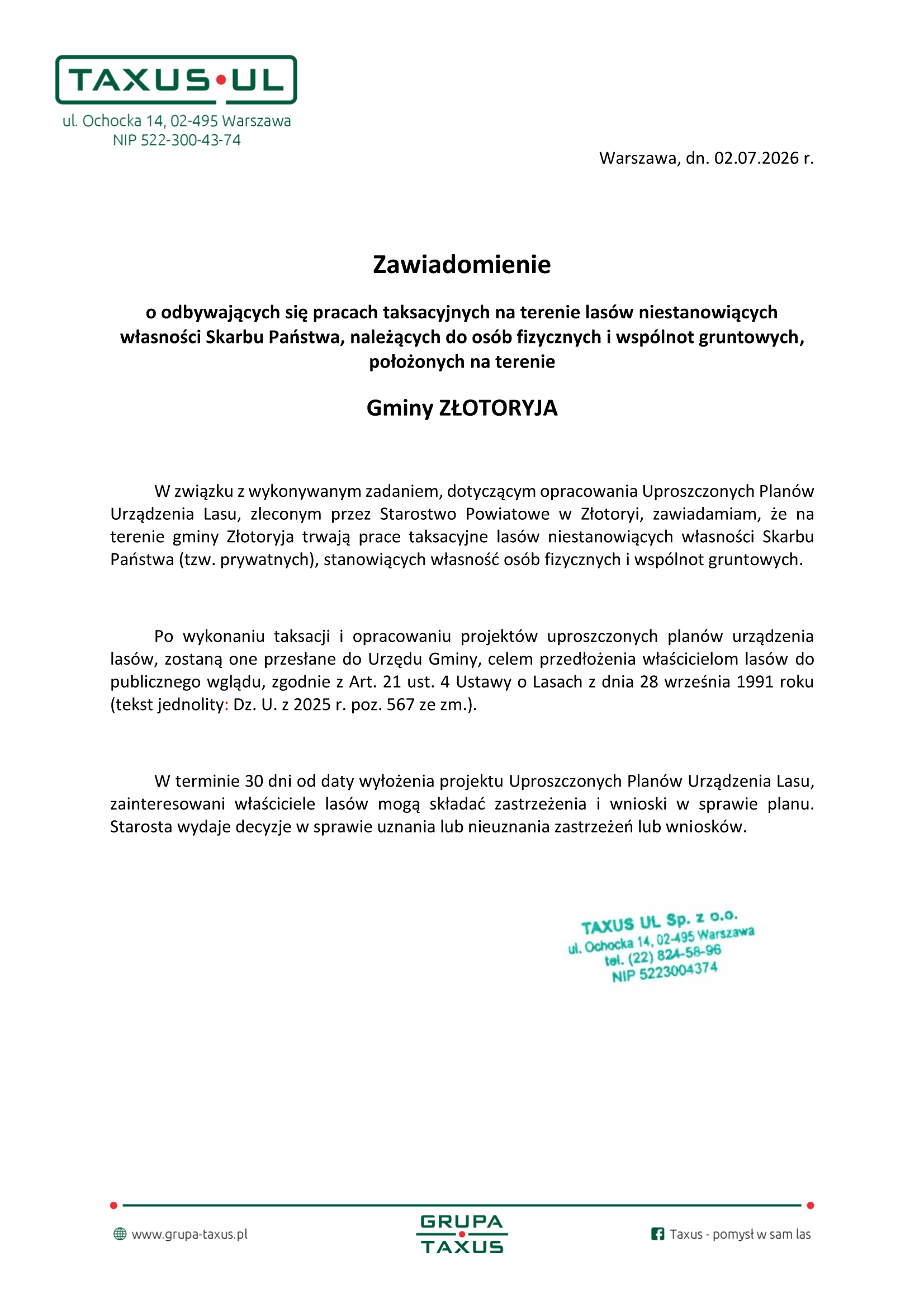 taksacja